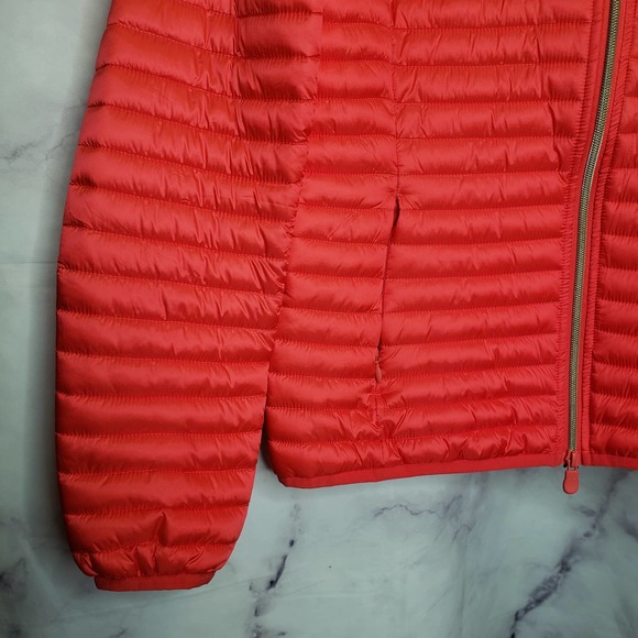SAVE THE DUCK woman's red light weight packable puffer jacket - Picture 3 of 12